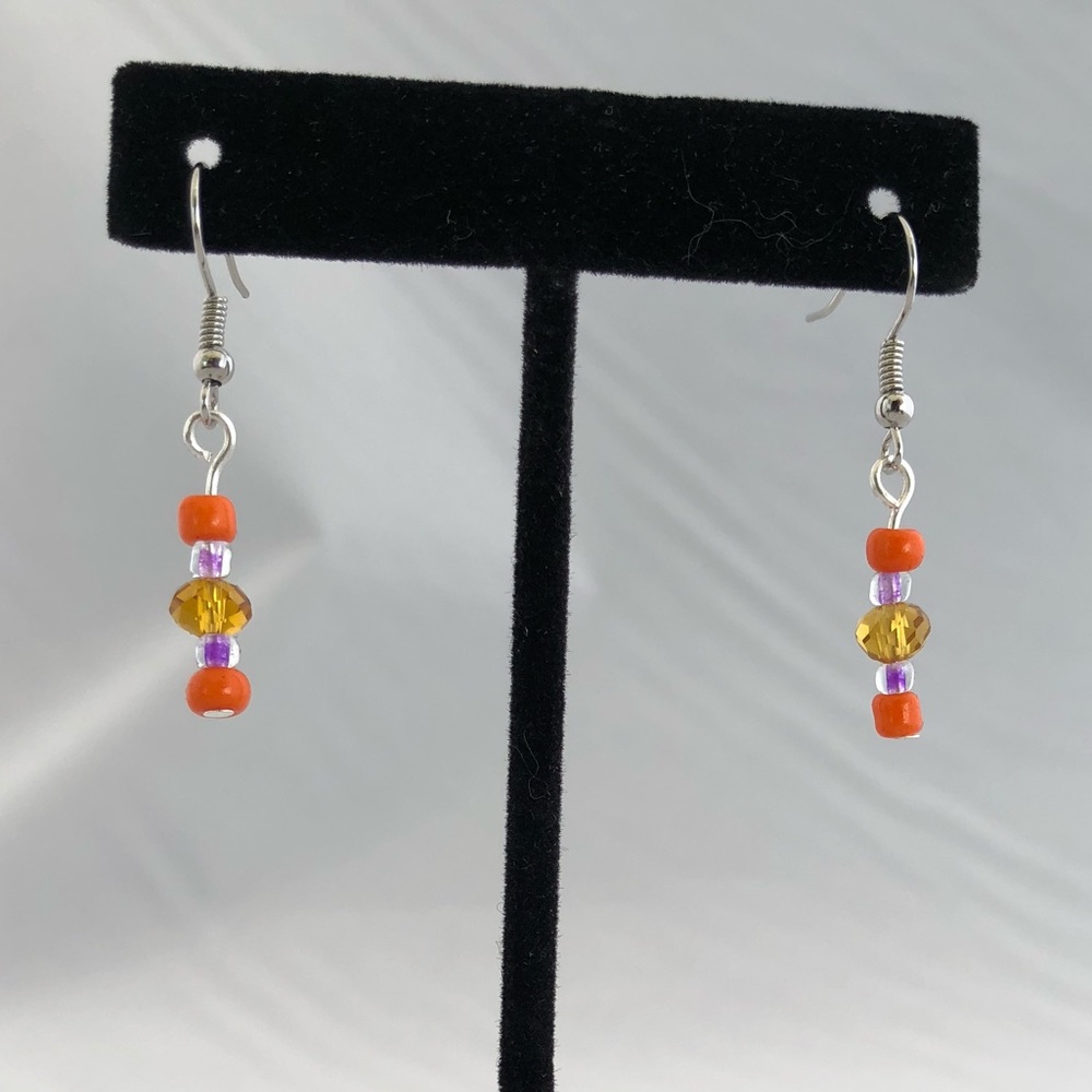 Handmade glass bead earrings